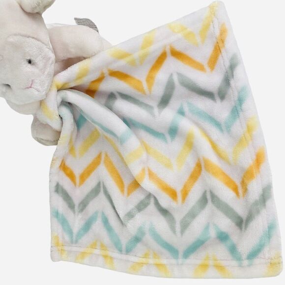 Little Miracles Lamb Lovey Pastel Pink Chevron Security Blanket Plush Costco - Picture 2 of 12